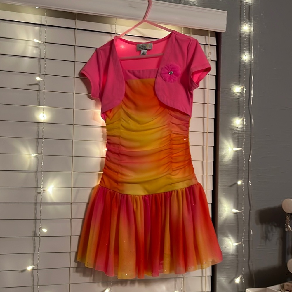 Pink, orange, and yellow dress for kids